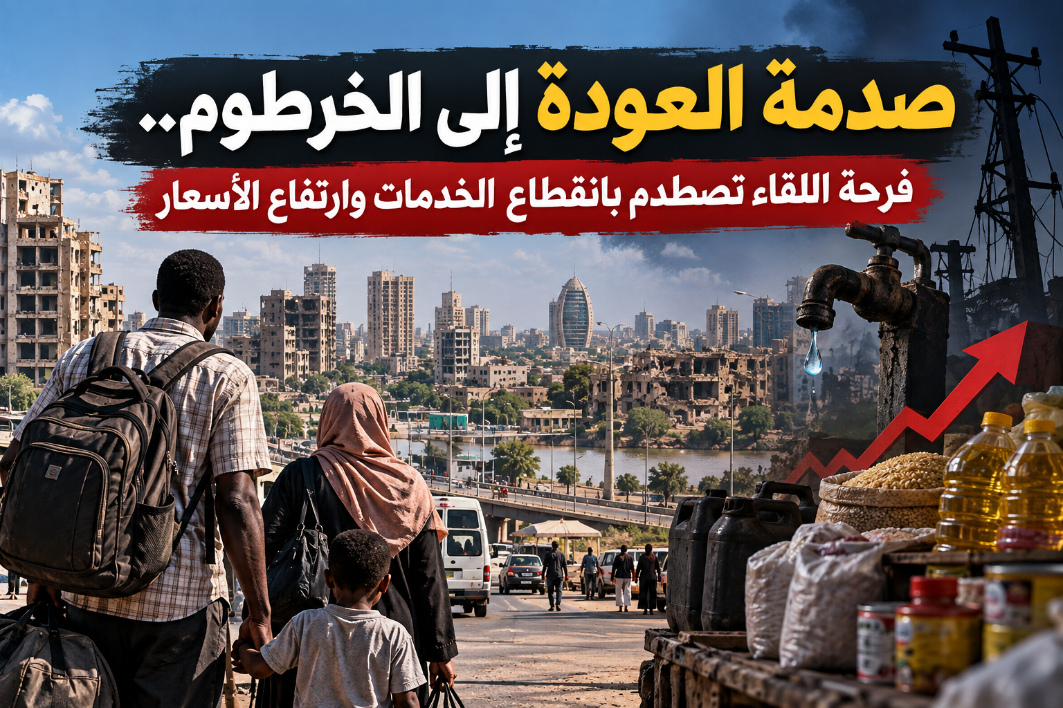 صدمة العودة إلى الخرطوم.. فرحة اللقاء تصطدم بانقطاع الخدمات وارتفاع الأسعار